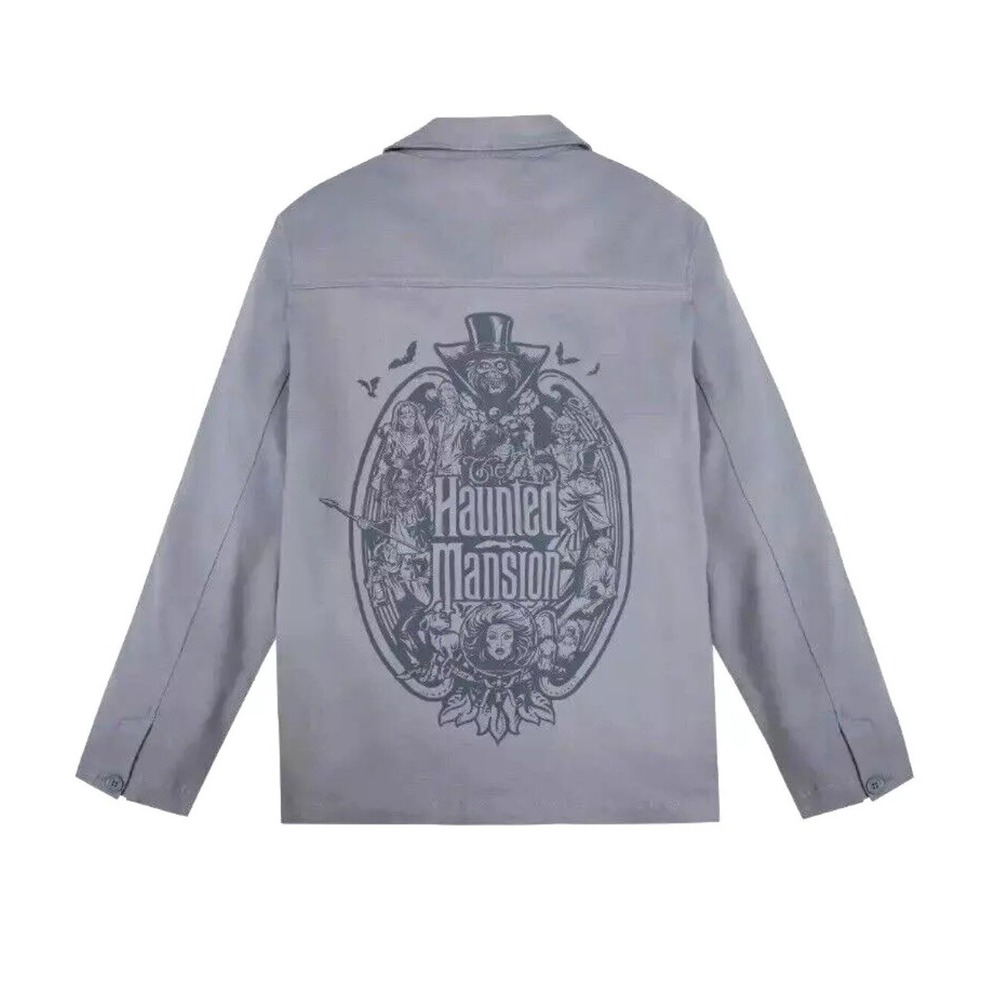 Disneyland Park The Haunted Mansion Gray Jacket Button Front Shacket *New Medium